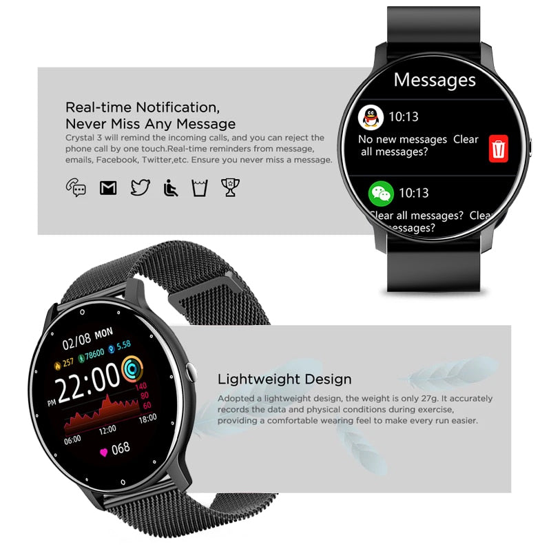 Waterproof fitness watch